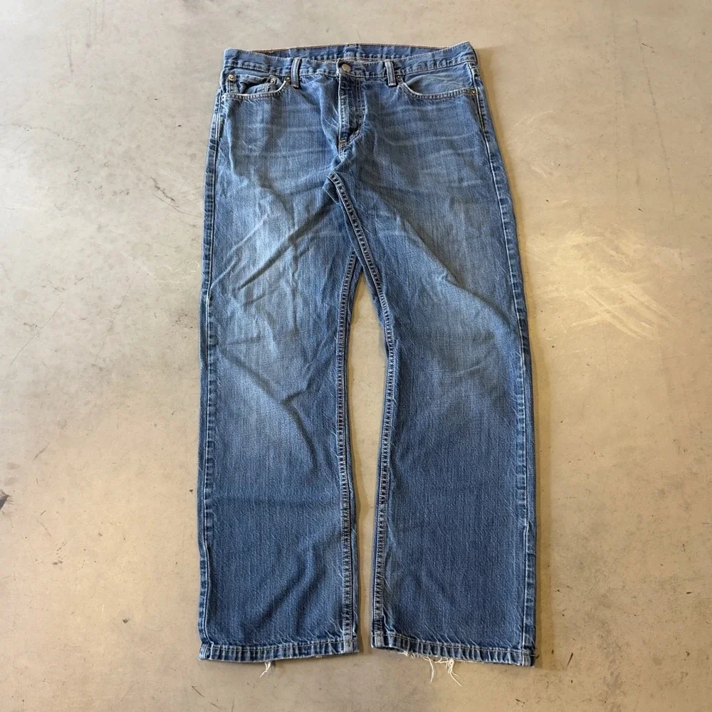 Levis 514 Slim Straight Leg Jeans Mens Blue Denim Medium Wash 36x32